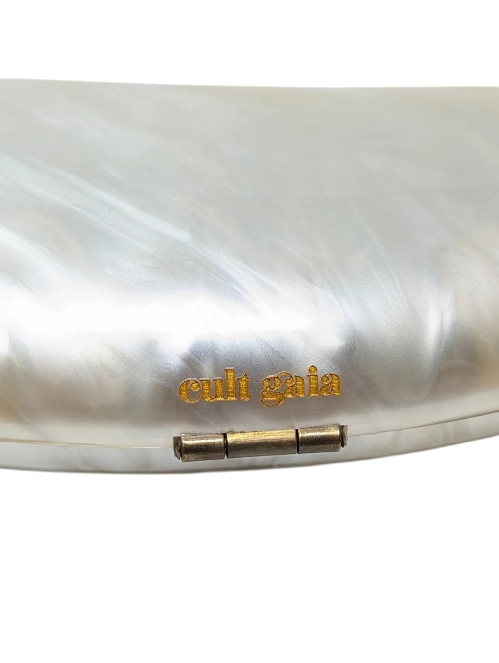 NWT Cult Gaia Tallulah Pearl Clutch with Black Macramé Bag - Picture 11 of 16